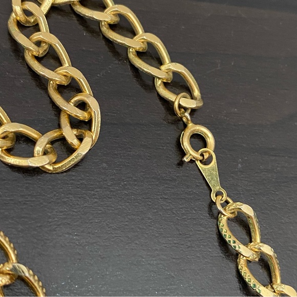 Gold-tone Chain Faux Pearl and Druzzy Crystal 34” Long Necklace - Picture 12 of 12